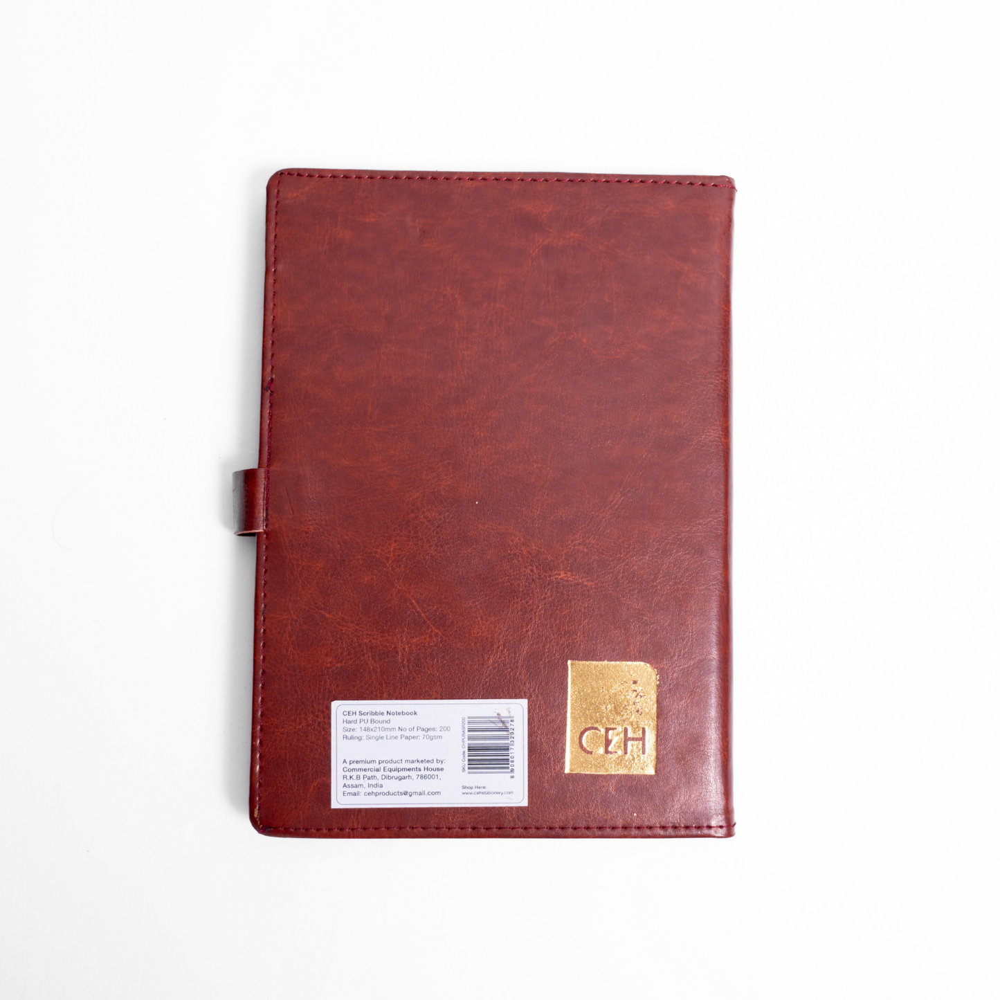 CEH | A5 size 148 x 210 Hard PU Bound 200P Ruled (Maroon)