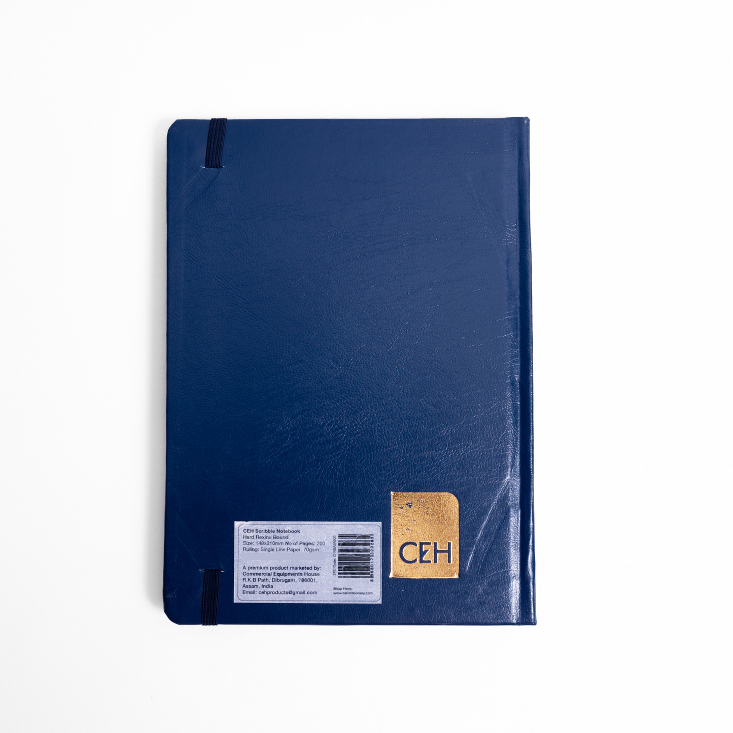 CEH STATIONERY | SCRIBBLE NOTEBOOK | A5 size 148 x 210 Hard Rexine Bound 300P Ruled ( Blue )