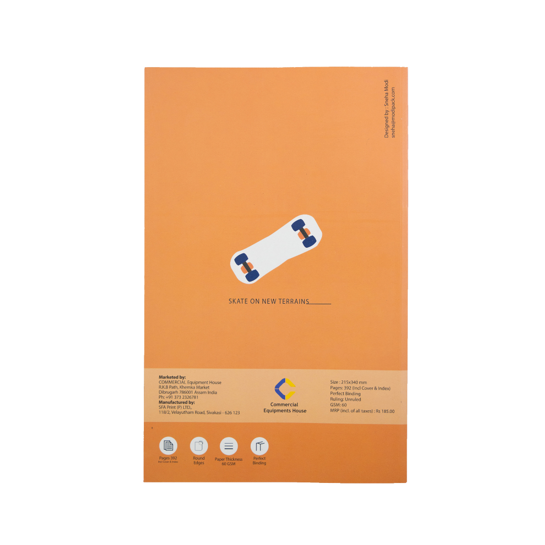 CEH Premium Notebook | Super Long I Size 215x340 | 60 GSM |392 pages | Unruled