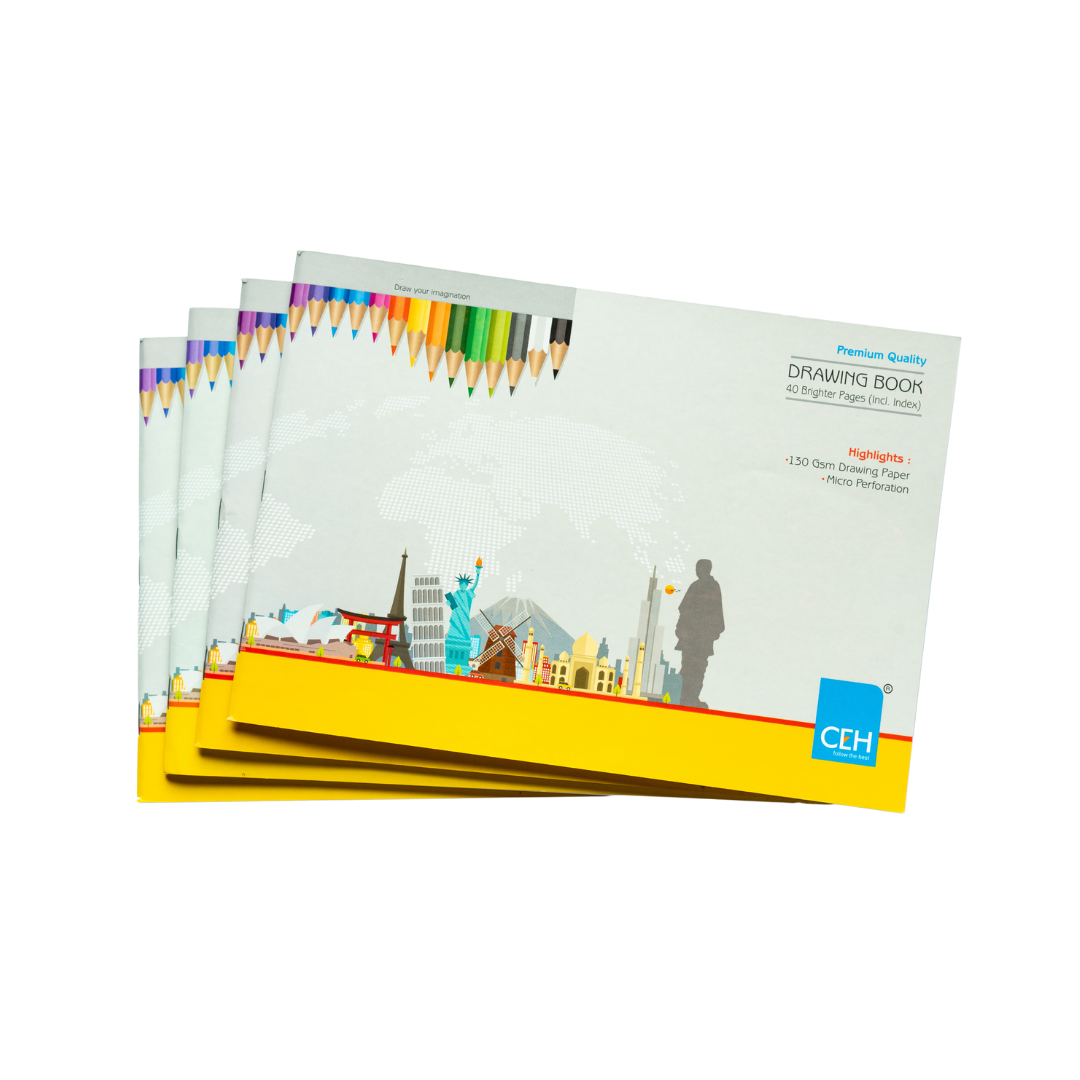 CEH STATIONERY | PREMIUM DRAWING BOOK | SIZE 210x297 | A4 | 40 PAGES | 130 GSM | PLAIN