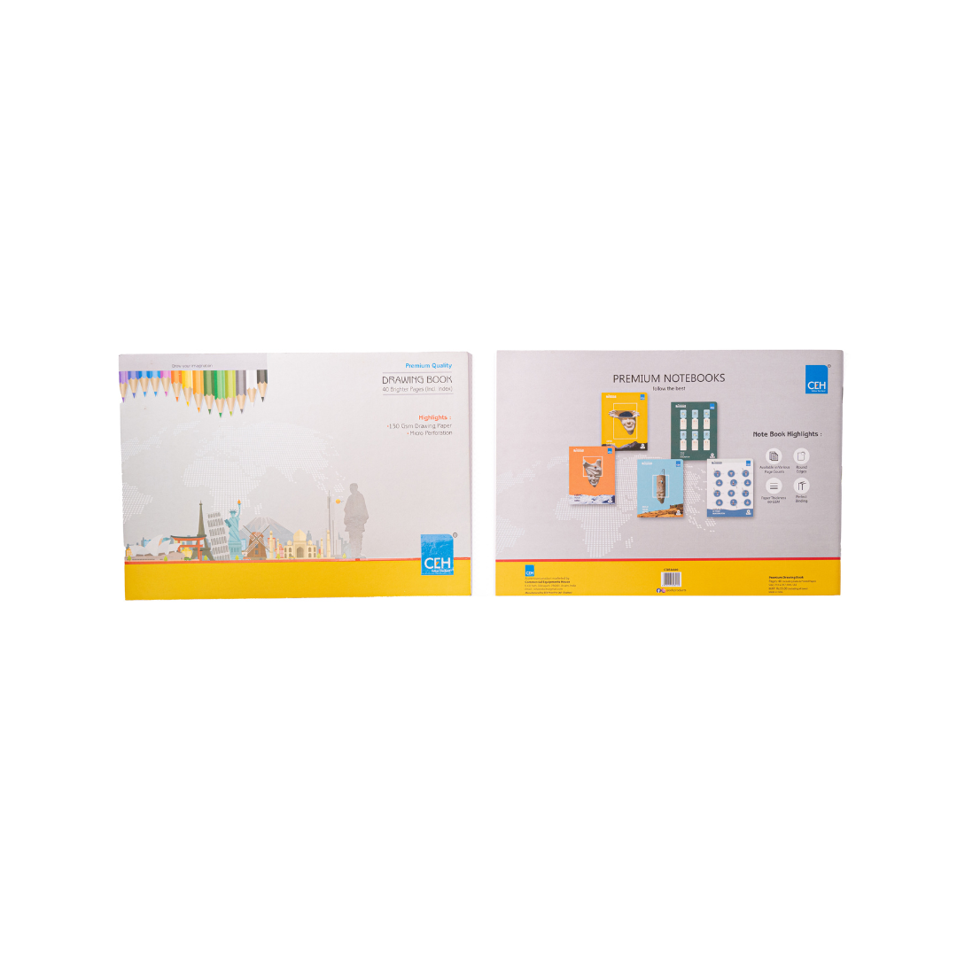 CEH STATIONERY | PREMIUM DRAWING BOOK | SIZE 210x297 | A4 | 40 PAGES | 130 GSM | PLAIN